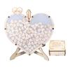 Wooden Wedding Frame Guest Book Drop Box with Stand 80 Wooden Hearts Wedding Signs Guest Book for We