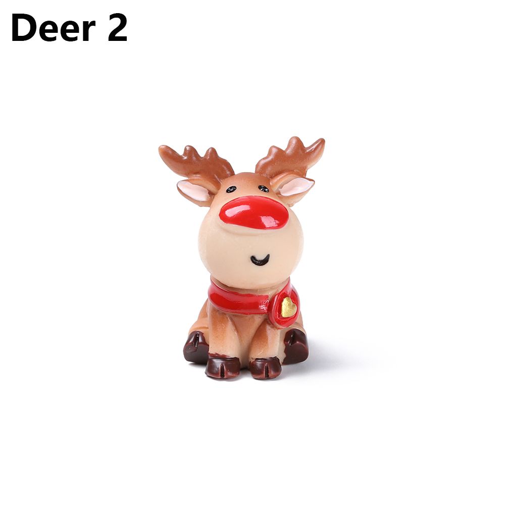 Toys Bonsai Decor Fairy Garden Deer Santa Claus Miniature Snowman Christmas Figurines Xmas Tree