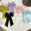 Summer Colorflu Silk Satin Bow Barrette Hair Pin Adult Hair Accessories Hair Jewley