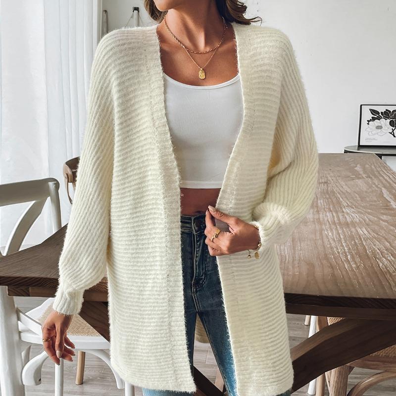 Women's Autumn and Winter Casual Solid Color Cardigan Sweater