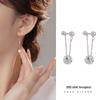 Banyan Tree S925 Silver Flash Diamond Tassel Earrings - Versatile, Luxurious Fashion for Women