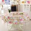 Round Tablecloth Waterproof Oil-proof Table Cloth Dining PVC Table Cover for Birthday Party Hotel Wedding Decoration