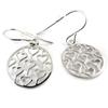 [P0186] - Silver 'Love' Silver Earrings (rhodium-plated)