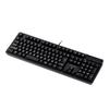 ELECOM Wired Keyboard, Premium Membrane, Full Keyboard, 10 Million Presses, Mechanical-Like Design, with Two USB Ports, Black, TK-FCM094HBK