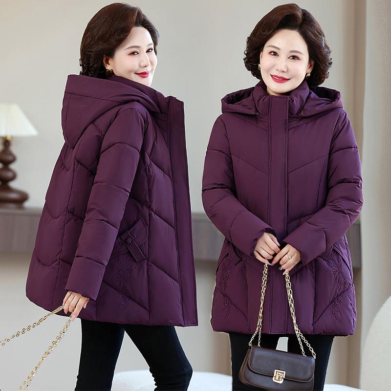 Women’s Short Hooded Windproof Thicken Warm Winter Jacket For Mom