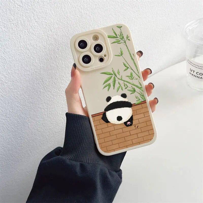 Animation Lovely Phone For Iphone XR Max 11 Plus 6 13 Mini 7 14 X 8 12 XS Pro 6s Straight Silicon Soft TPU Silicone Case Cover
