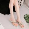 Women's Slippers and Ladies Sandals Rhenstone Shoes Crystals Jewels Slip-resistant Slides H Sandal New Fashion Wholesale Non 39
