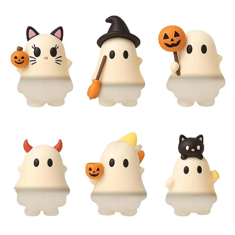 Ghostees Mystery Phone Buddy Хэллоуин Призрачные Аксессуары для Телефона Наклейка Милый Декор для Автомобиля Зеркало Заднего Вида Украшения на Приборную Панель