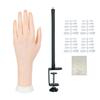 Silicone Practice Hand for Acrylic Nails Realistic Flexible Mannequin Hand Nail Art Practice Hand for Bracelets Rings Display