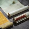 Blank Hanging Scroll Gilded Rice Paper Scroll Painting Drawing Paper Mini Batik Trumpet Scroll