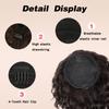 MISS WIG Synthetic Claw Clip In Bun Ponytail Wig Extension Loose Wavy Curly Drawstring Ponytail Wig For Elegant Women Daily Wear