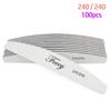 Nail Files Buffer Emery Board Sandpaper 80/100/150/180/240 Grit for Manicure Strong Thick Sanding Half Moon Lime Nail File Tools
