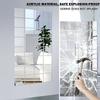 16/32 Pcs Decals Mirror Stickers Glass Home Mosaic Set Silver Square Tiles Toilet 15*15cm Wall 15CM Acrylic Bathroom
