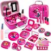 Funk Doggie Makeup Toy Makeup Set 22PCS Girls Makeup Pretend Play Makeup Toy Cosmetic Toy Dresser Toy Cosmetic Bag Cute Play Set Cosmetic Toy