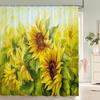 High Quality Colorful Flowers Plant Leaves Shower Curtains Waterproof Bathroom Curtain Bath Curtain With Hooks Shower Curtain
