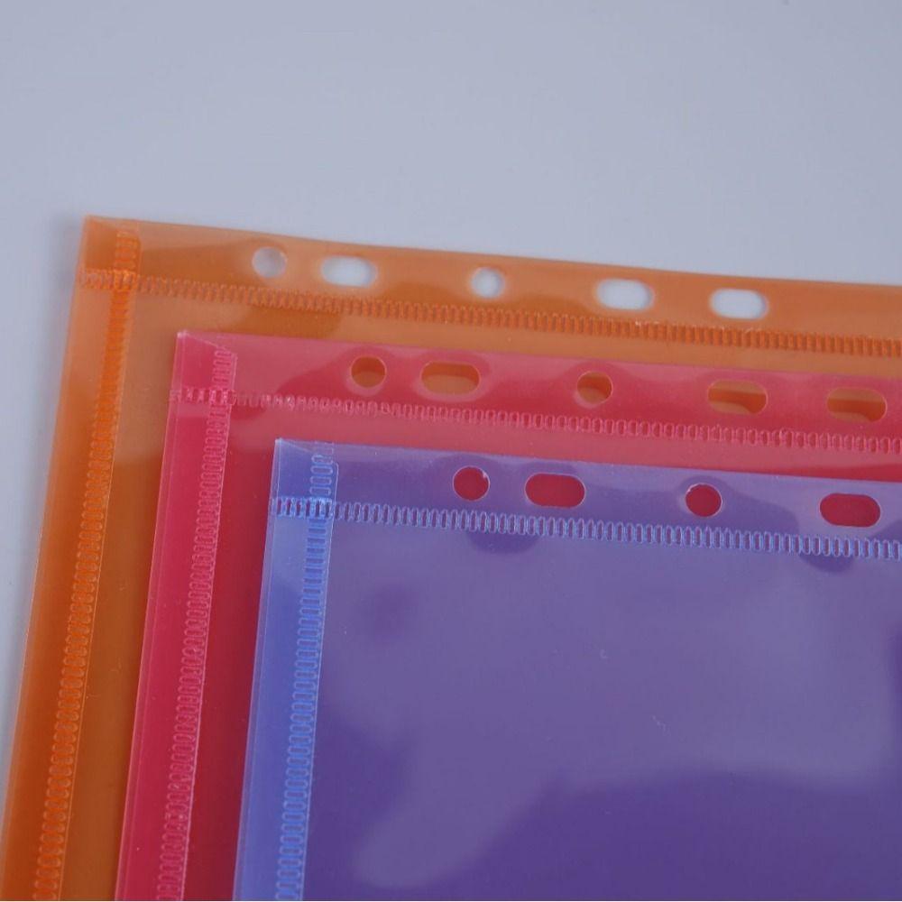 With Hole Document Files Colorful Document Holder Durable Folder Envelope Bag  School Office