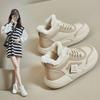 High Top Women's 2024 Autumn and Winter Versatile Plush Insulation Cotton Shoes Casual Sports Shoes