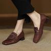 Массивные женские кожаные туфли с квадратным носком, туфли-лоферы для платья и офиса, женская трендовая дизайнерская новинка, элегантные туфли на каблуке, женские туфли-лодочки