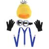 4Pcs Costume Accessories Adult Men Women Cosplay Party Set Hat Eyes Gloves Set