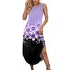 Women's Summer Casual U Neck Printed Sleeveless Dresses