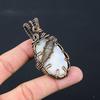 Moonstone Gemstone Pure Copper Wire Wrapped Handmade Pendant Jewelry For Gift