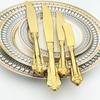 Gold Dinnerware Vintage Tableware 18/10 Silverware Stainless Steel Flatware Dinner Knife Fork Spoon Wedding Xmas Western Cutlery