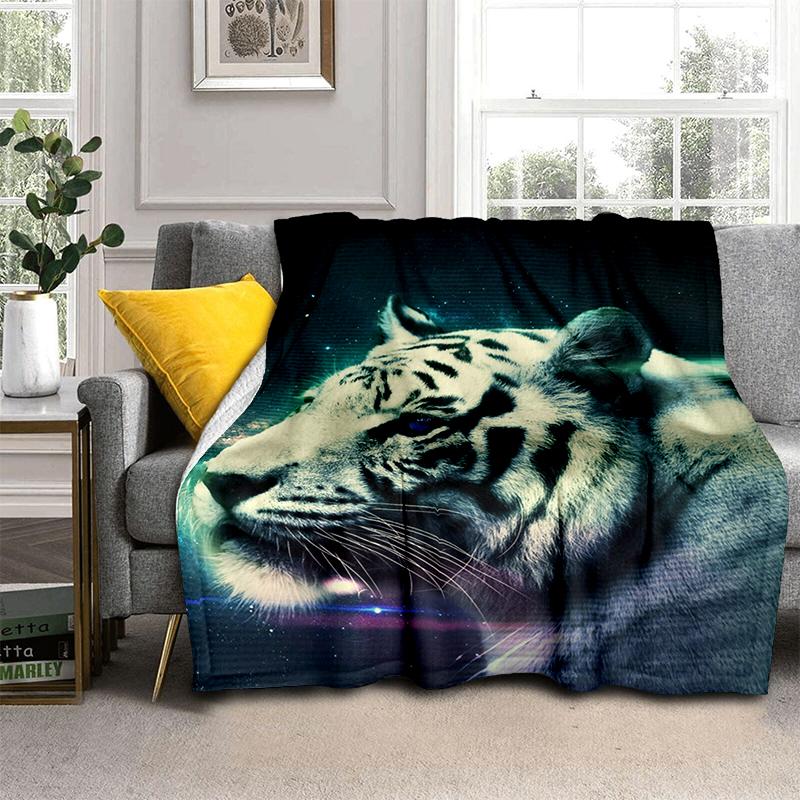 Большой чехол для дивана-кровати с 3D принтом тигра, мягкое и волосатое одеяло, плед, мягкие теплые фланелевые одеяла, подарок для фанатов