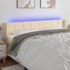 VidaXL LED Headboard Bedroom Furniture Double Bed Accessory Head of Bed Frame Interior Cream 3123247