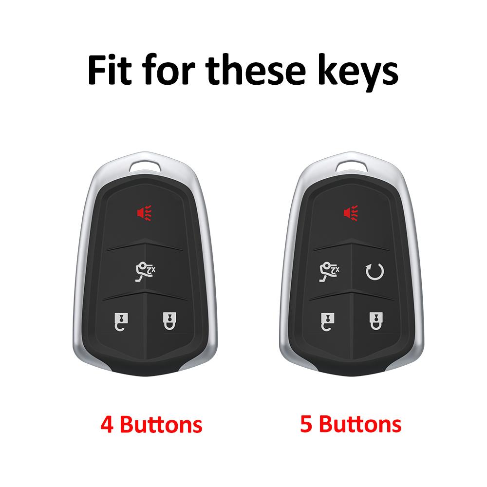 For Cadillac Escalade ESV SRX STS XTS ELR ATS CTS DTS XT5 CT6 2014 - 2018 Car Smart 4/5 Buttons Key Case Cover Bag Shell Fob