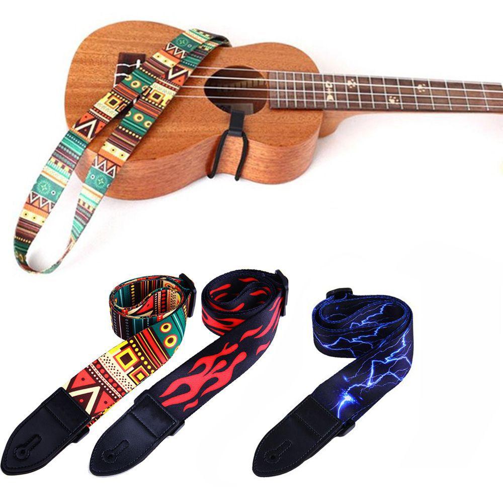 Fashion Multi-Color Adjustable High Quality Guitar Strap Nylon Bass Belt Blue Lighting Design