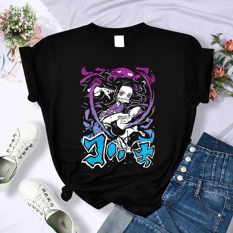 Demon Slayer T Shirt Women Kimetsu No Yaiba Nezuko Tshirt FeUnisex Tanjirou Kamado Graphic Tee Shirt Japanese Anime Unisexga T-shirt