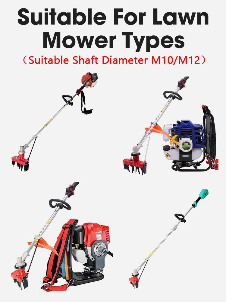 2024 New Weeding Head Grass Remover Tool Attachment 2 In 1 Weeding Wheels Weeding Wheel Gear Box Weeding Machine Garden Tools