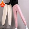 Winter Loose Casual Pants Lambskin Thick Warm Pants Sports Pants Female Students Wear Leggings