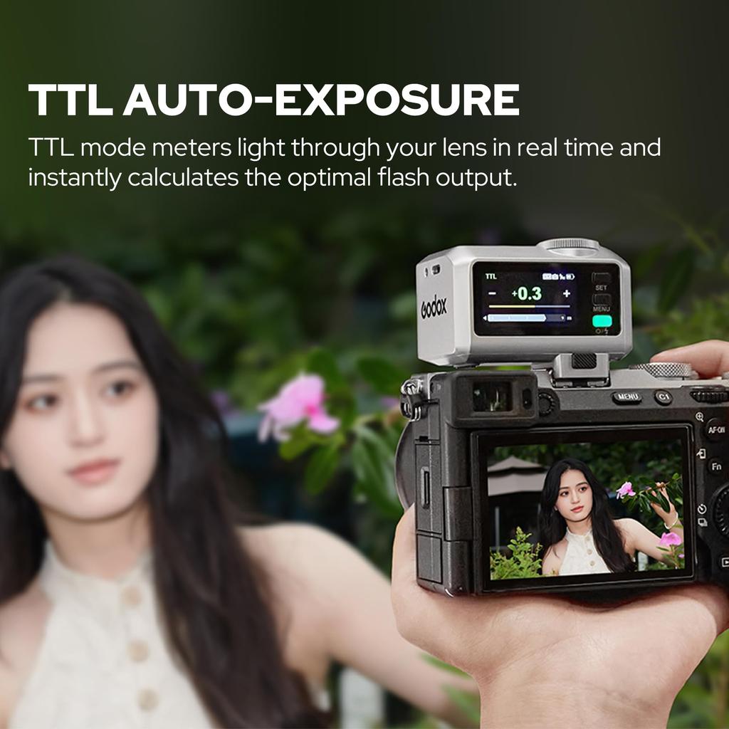 GODOX iT30Pro F TTL Flash for Fuji Color Compact Yet 560 Full Wireless Optical Control for On-Camera Cameras, Touch-Sensor LCD, High-Performance,