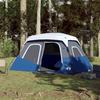 VidaXL Family Tent with LED 6 Persons, Shade Tent with Carry Bag, Portable Awning with Side Walls, 94307