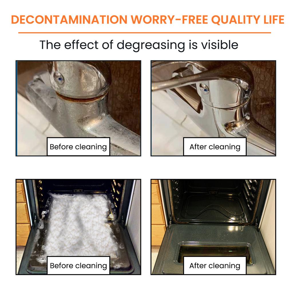 JUE-FISH Multipurpose Powerful Kitchen Oil Stain Cleaner Heavy Oil Foam Cleaner Rust Remover Cleaning Car Kitchen Cleaning Foam Spray