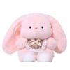 Cute Pink Bunny Plush Toy Stuffed Animal Rabbit Soft Sleep Pillow for Baby Girl Birthday Gift Back To School Gift Cartoon Theme
