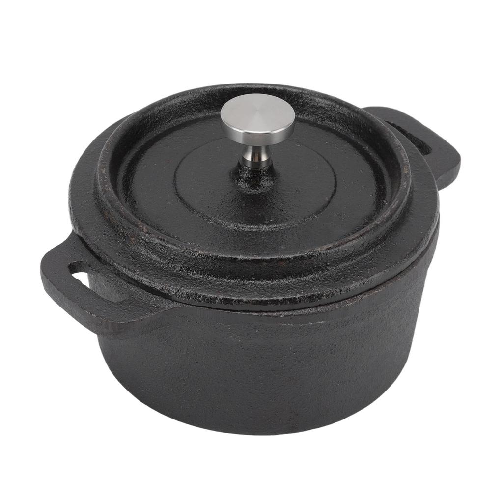 Dutch Oven Double Traditional Style Thickened Ergonomic Handle Insulation Cast Iron Cooking Pot