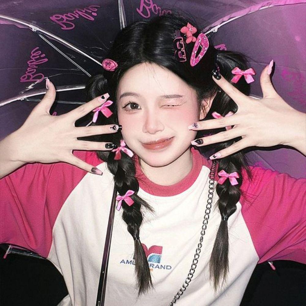 1PC Sweet Bowknot Hair Clips Ribbon Multicolor Barrette Ballet Bow Hairpin Girls