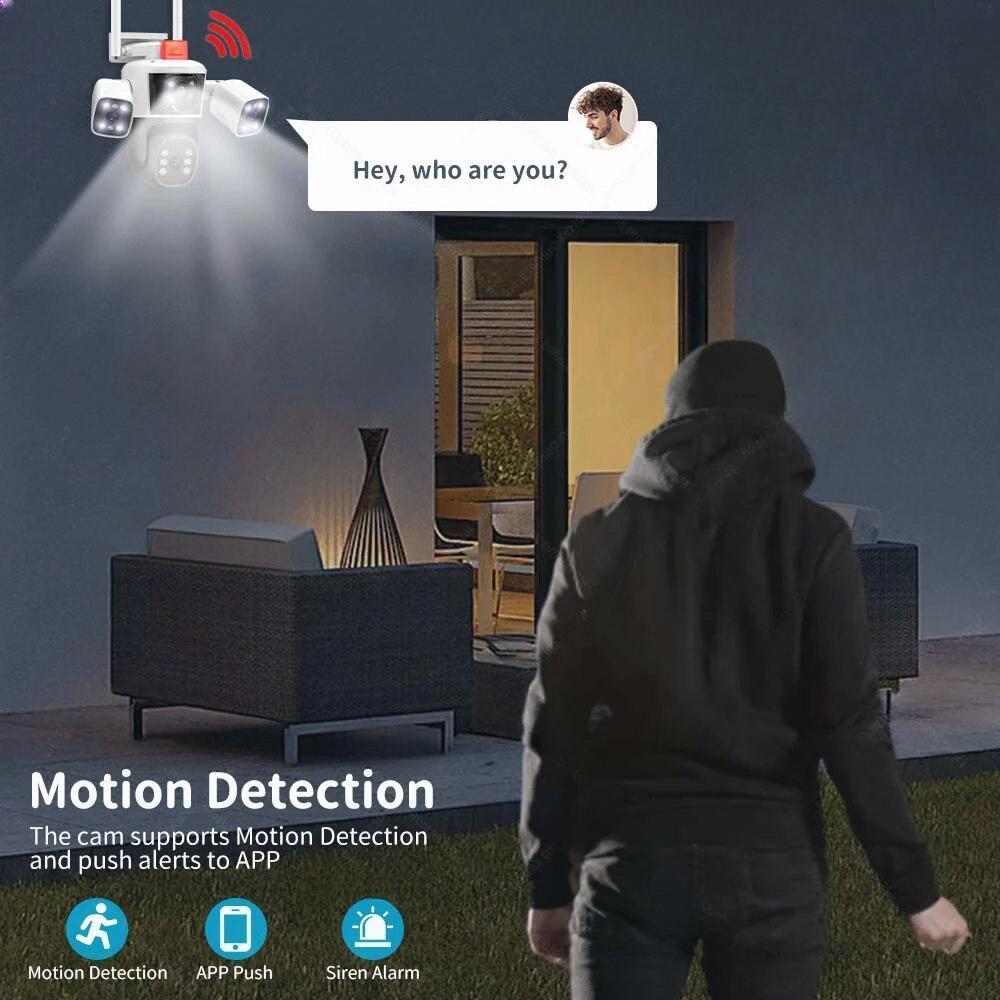 LS VISION EU 6K 12MP Wi-Fi IP 3 камера наружная три объектива панорамный вид PTZ IP-камера AI отслеживание безопасности защита видеонаблюдения видеонаблюдение