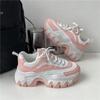 Korean Version Women Shoes Thick Bottom Elevated Increase 2024 New Casual Simple All-match Running Women Sneakers Autumntime