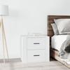 816704 vidaXL Bedside Table White 50x39x47 Cm