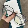 New Retro Frosted Frame Myopia Glasses Oversized Square Frame Near Sight Glasses Blue Light Blocking Eye Protection Eyewear
