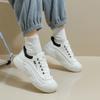 Белые женские туфли, весенние новые студенческие корейские модели, модные универсальные туфли на платформе, весенне-осенняя повседневная обувь H109