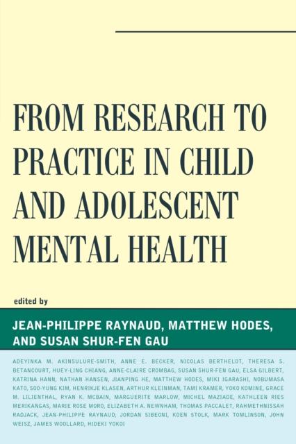 The From Research To Practice In Child and Adolescent Mental Health Book