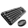Mofii Retro Wireless Keyboard & Mouse Combo - 104 Keys Round Keycaps 2.4G Bluetooth Dual-Mode for Mac/Windows/iPad Sweet
