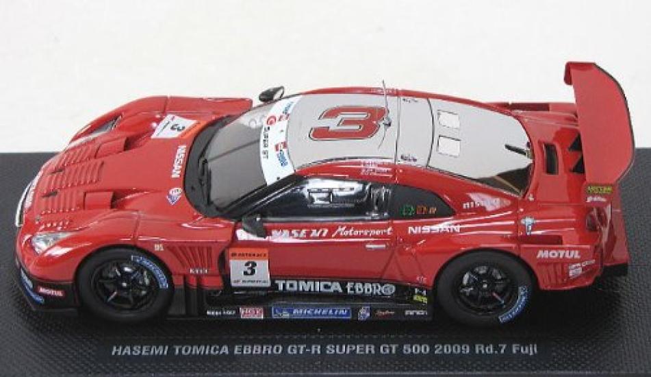 Масштаб Ebro Hasemi Tomica Ebro Super GT500 2009 Раунд 7 Фудзи Готовая модель 1/43 GT-R (44235)
