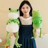 Cartoon Frog Eyes Long-legged Pillow Toy Cute Big Stuffed Green Frog Plushies Companion Sleep Pillow Soft Stuffed