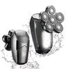 Head Shaver for Bald Men Wyclos Detachable 5in1 Electric IPX7 Waterproof Dry Wet 7D Rotary Grooming Kit with LED Display USB Rechargeable, Gray