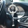 Pearl and Diamond Car Pendant Car Pendant Accessories Creative Cute Car Rearview Mirror Decoration Doll